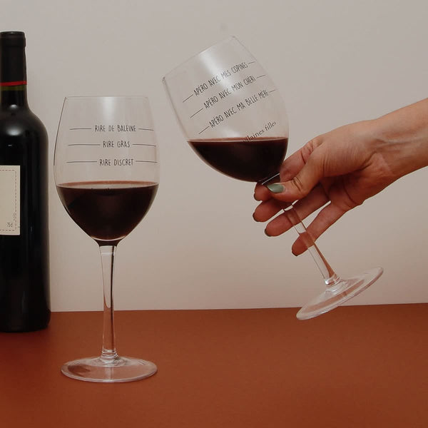 la chaise longue COFFRET DE 2 VERRES A VIN NIVEAU