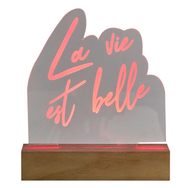 La Chaise Longue LAMPE NEON LA VIE EST BELLE