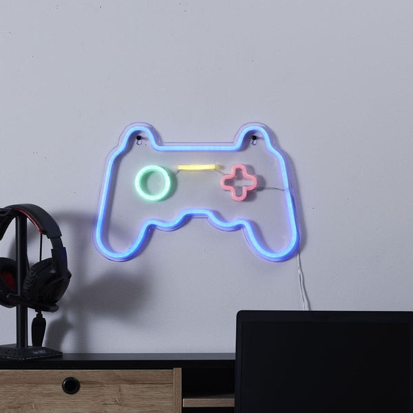 la chaise longue LAMPE EFFET NEON LED MANETTE DE JEU