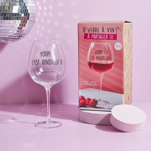 La Chaise Longue VERRE A VIN 75 CL YOUPI C EST VINDREDI