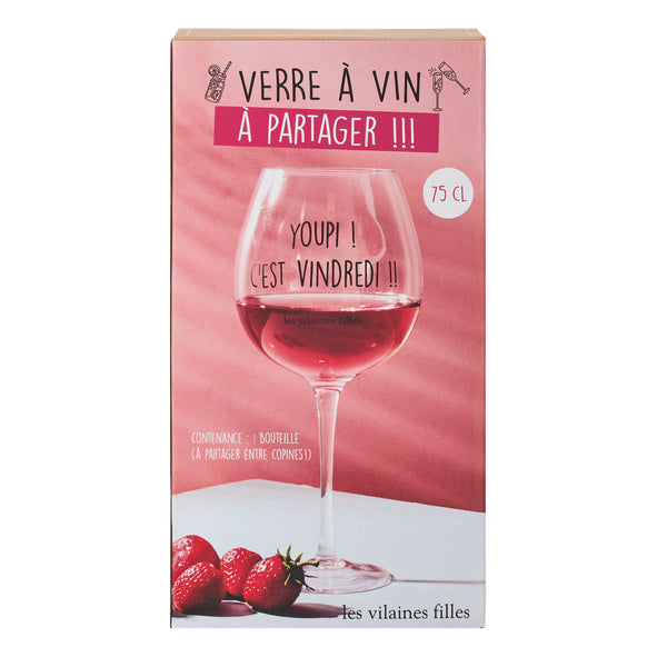 La Chaise Longue VERRE A VIN 75 CL YOUPI C EST VINDREDI