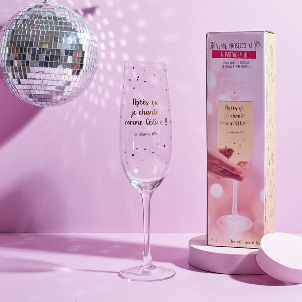 La Chaise Longue VERRE PROSECCO XL JE CHANTE COMME CELINE