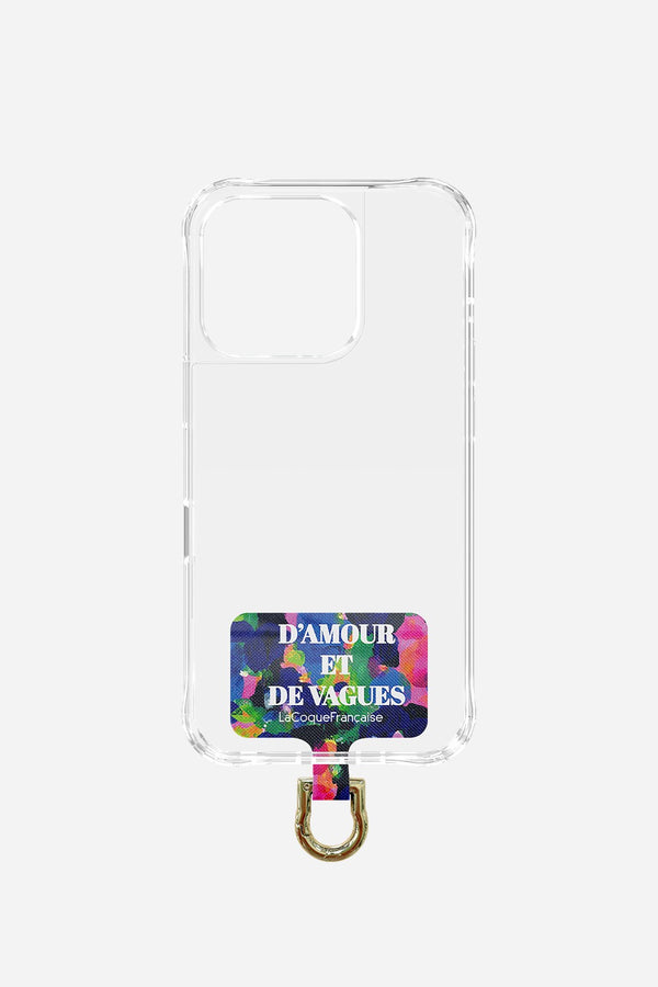 La Coque Française Adaptateur Personnalise D'amour Et De Vagues Bleu