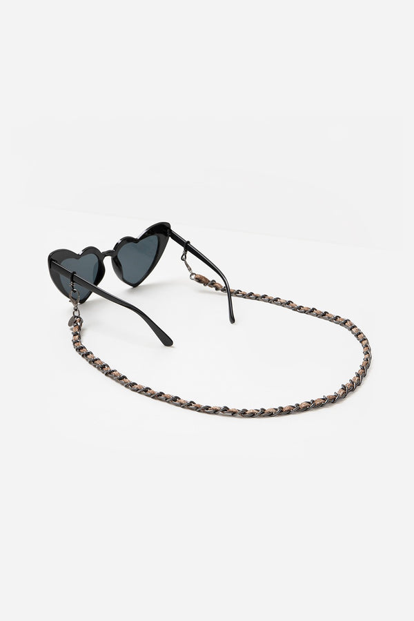 la coque française Bijoux Chaine De Lunette Cali Marron 72 cm