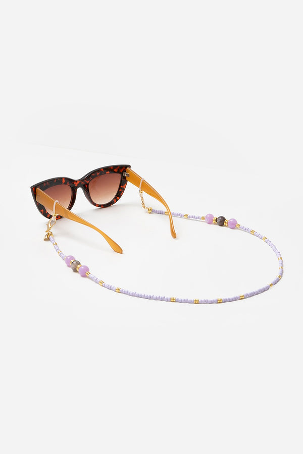 la coque française Bijoux Chaine De Lunette Iris Parme 72 cm
