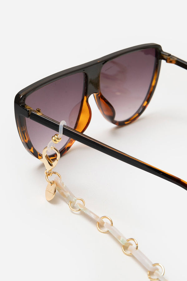 La Coque Française Bijoux Chaine De Lunette Nahara Beige 72 Cm