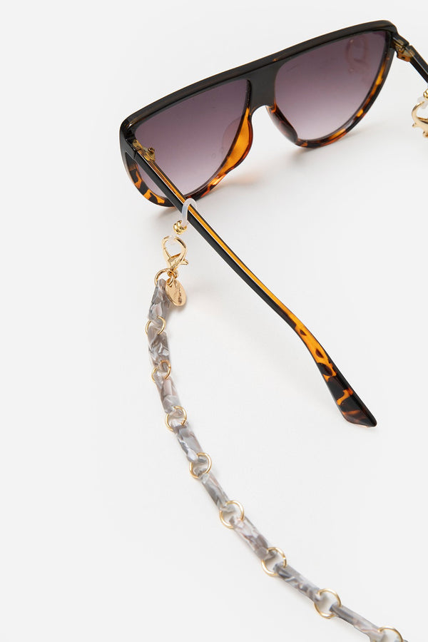 La Coque Française Bijoux Chaine De Lunette Nahara Gris 72 Cm