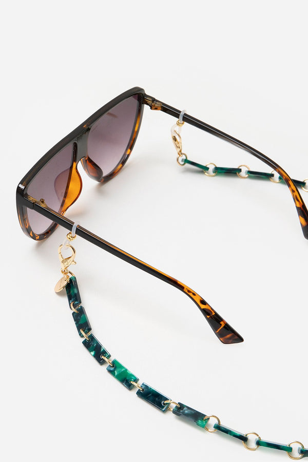 La Coque Française Bijoux Chaine De Lunette Nahara Vert 72 Cm