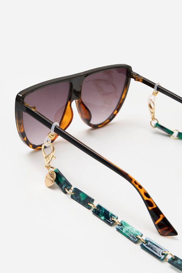 La Coque Française Bijoux Chaine De Lunette Nahara Vert 72 Cm