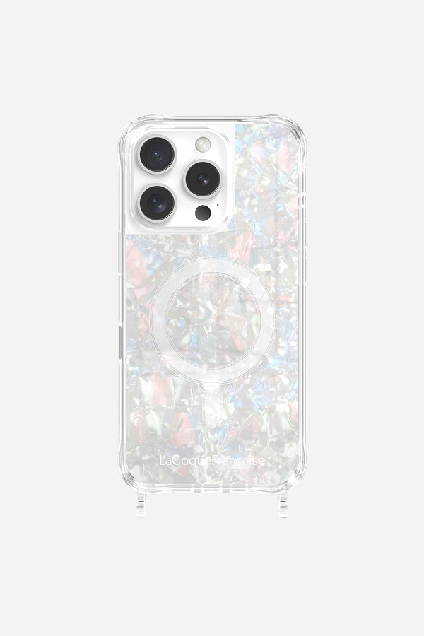 La Coque Française Coque Anneaux Coquillage Magsafe Bride Beige IPhone 16 Pro