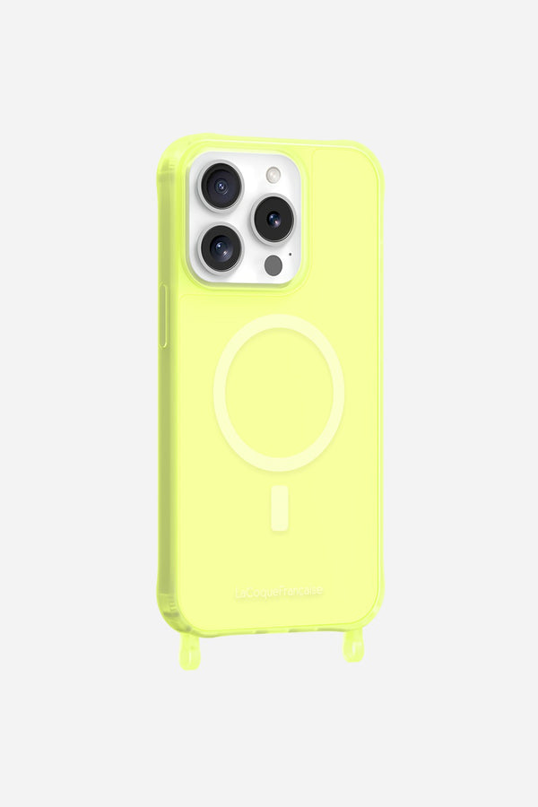 La Coque Française Coque Anneaux Fluo Magsafe Teen Spirit Jaune IPhone 16 Pro