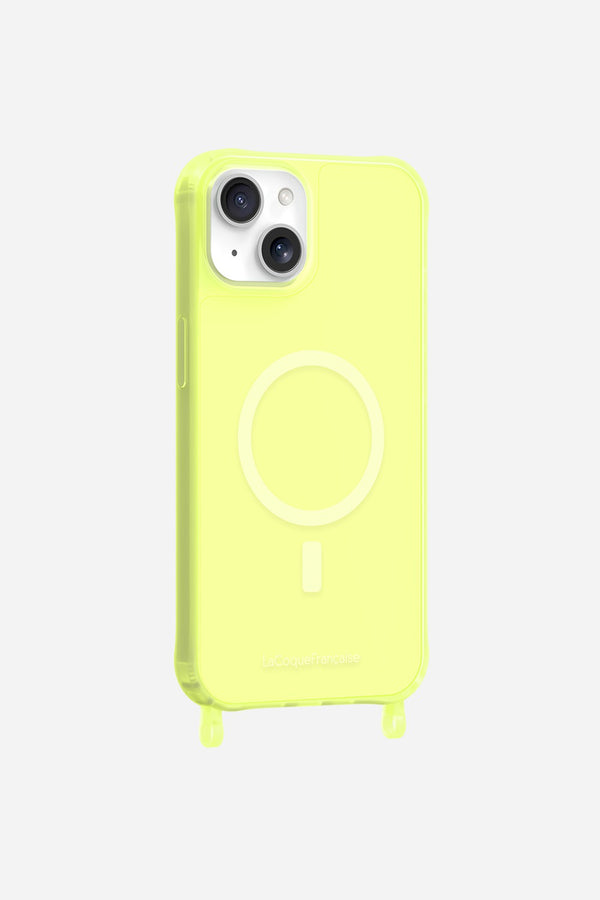 La Coque Française Coque Anneaux Fluo Magsafe Teen Spirit Jaune IPhone 16 Pro