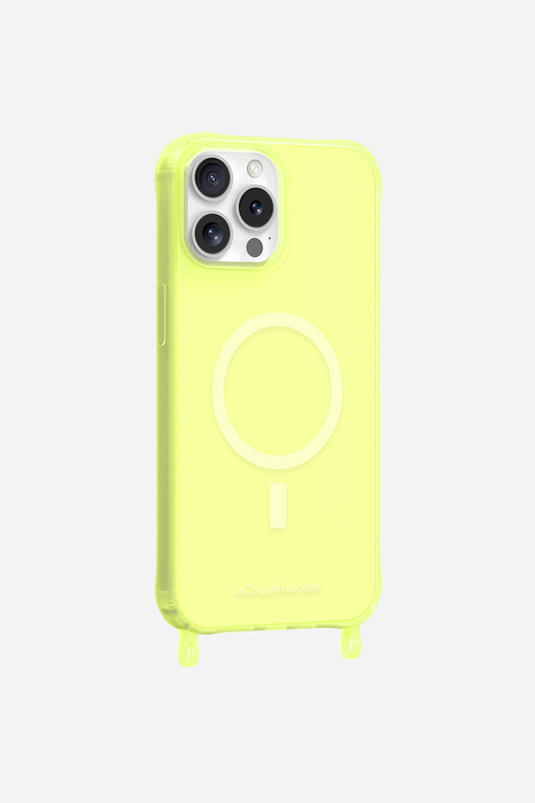 la coque française Coque Anneaux Fluo Magsafe Teen Spirit Jaune iPhone 16 Pro