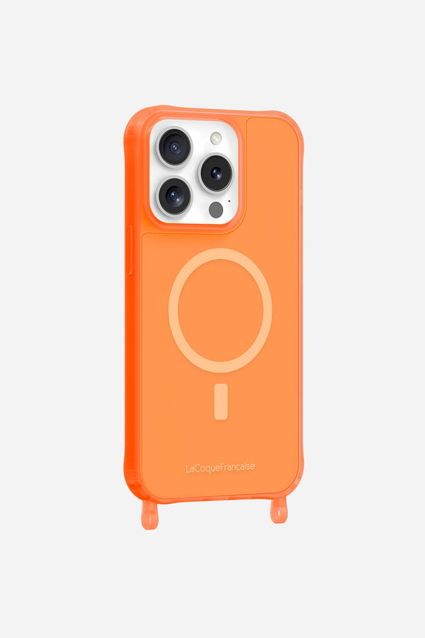 La Coque Française Coque Anneaux Fluo Magsafe Teen Spirit Orange IPhone 16 Pro