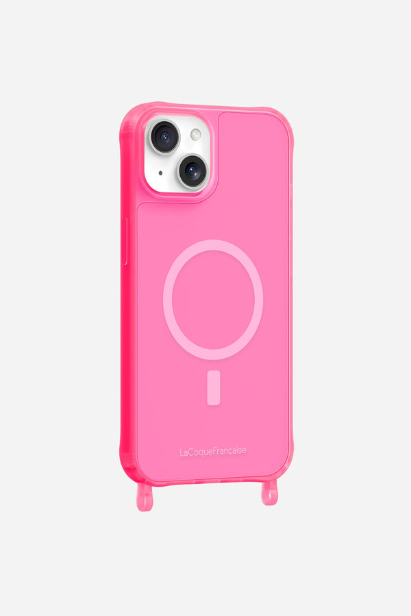 La Coque Française Coque Anneaux Fluo Magsafe Teen Spirit Rose IPhone 16 Pro