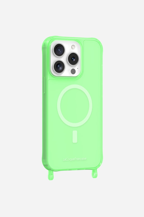 La Coque Française Coque Anneaux Fluo Magsafe Teen Spirit Vert IPhone 16 Pro