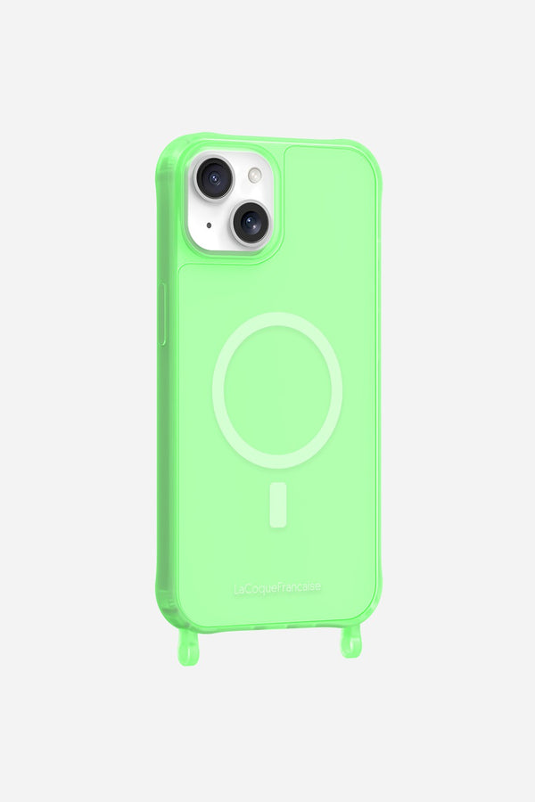 La Coque Française Coque Anneaux Fluo Magsafe Teen Spirit Vert IPhone 16 Pro