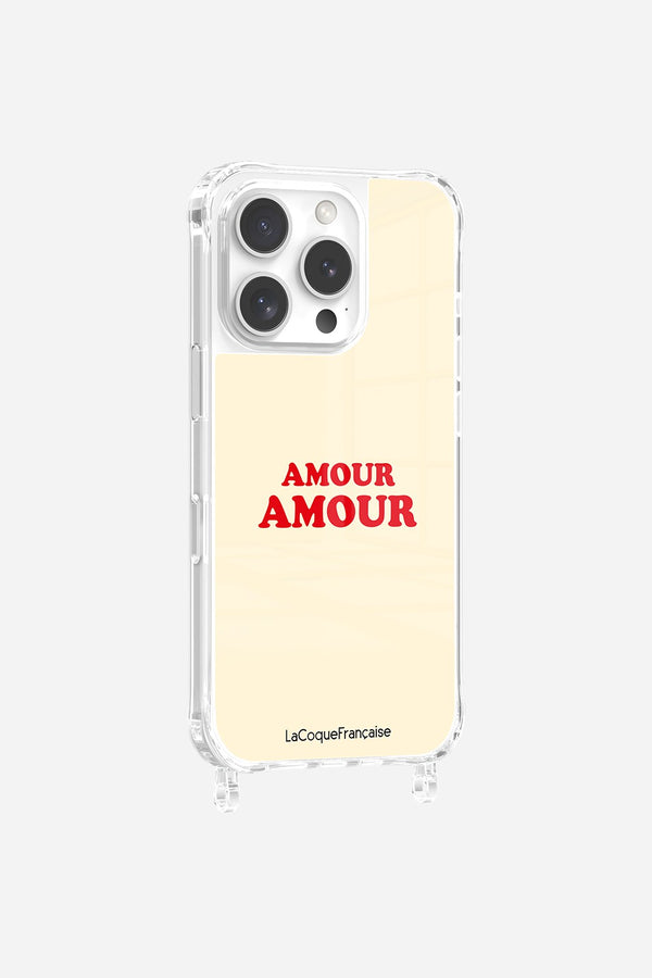 la coque française Coque Anneaux Imprimee Amour Amour iPhone 16 Pro