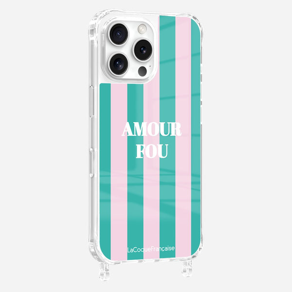 La Coque Française Coque Anneaux Imprimee Amour Fou Rose IPhone 16 Pro