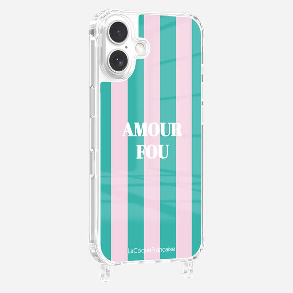 La Coque Française Coque Anneaux Imprimee Amour Fou Rose IPhone 16 Pro