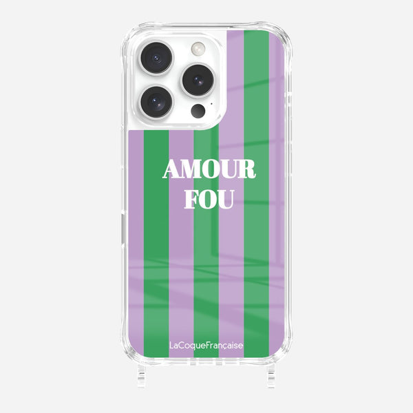 La Coque Française Coque Anneaux Imprimee Amour Fou Violet IPhone 16 Pro