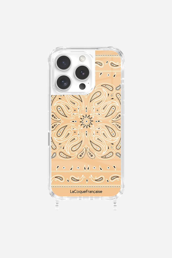 La Coque Française Coque Anneaux Imprimee Bandana Beige IPhone 16 Pro