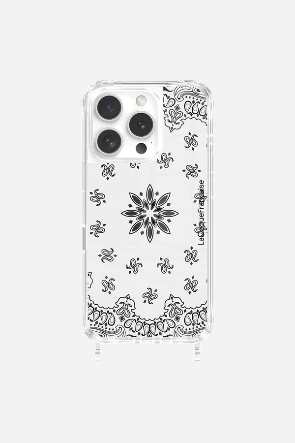 La Coque Française Coque Anneaux Imprimee Bandana Blanc IPhone 16 Pro