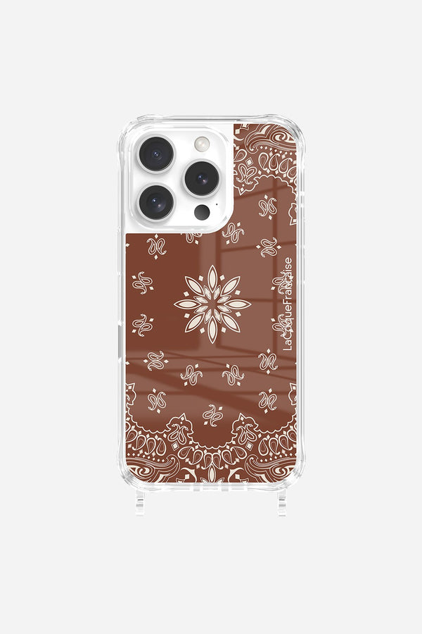 la coque française Coque Anneaux Imprimee Bandana Brun iPhone 16 Pro la coque française Coque Anneaux Imprimee Bandana Brun iPhone 16 Pro