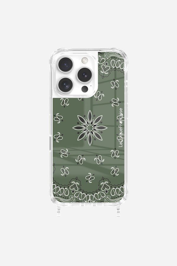 La Coque Française Coque Anneaux Imprimee Bandana Kaki IPhone 16 Pro