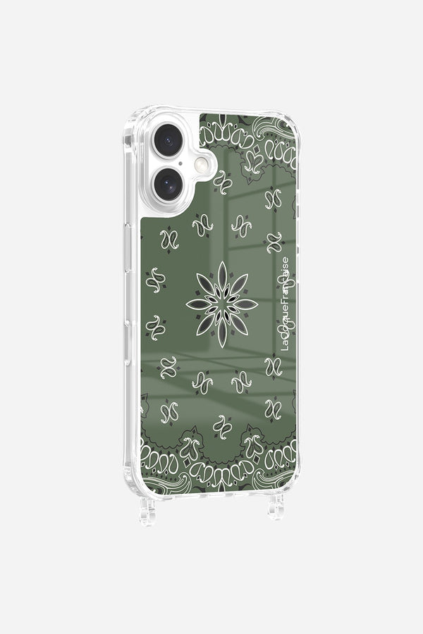 La Coque Française Coque Anneaux Imprimee Bandana Kaki IPhone 16 Pro