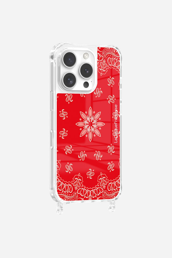la coque française Coque Anneaux Imprimee Bandana Rouge iPhone 16 Pro la coque française Coque Anneaux Imprimee Bandana Rouge iPhone 16 Pro
