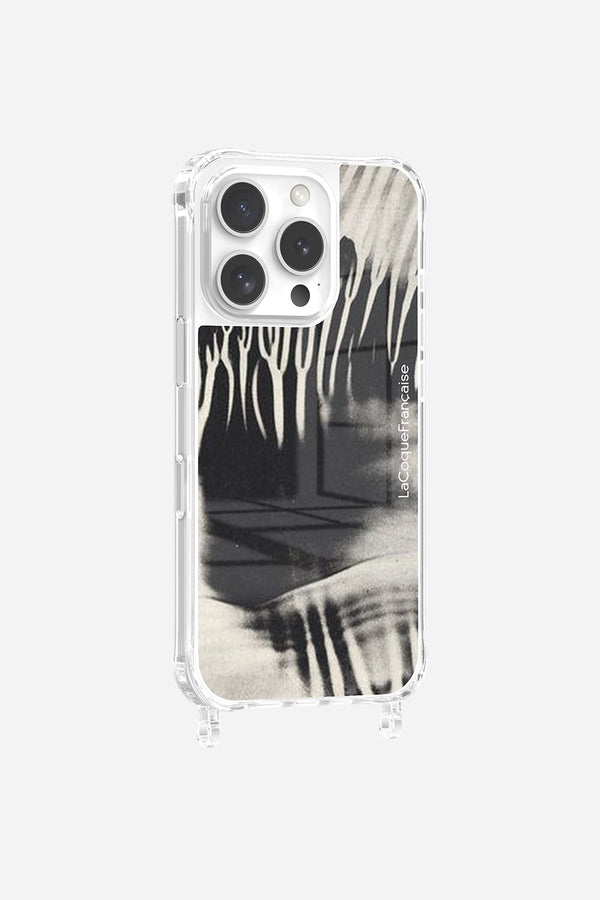 la coque française Coque Anneaux Imprimee Black Abstract iPhone 16 Pro