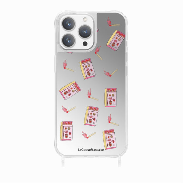 la coque française Coque Anneaux Imprimee Boite Allumette & Allumette iPhone 15 Pro