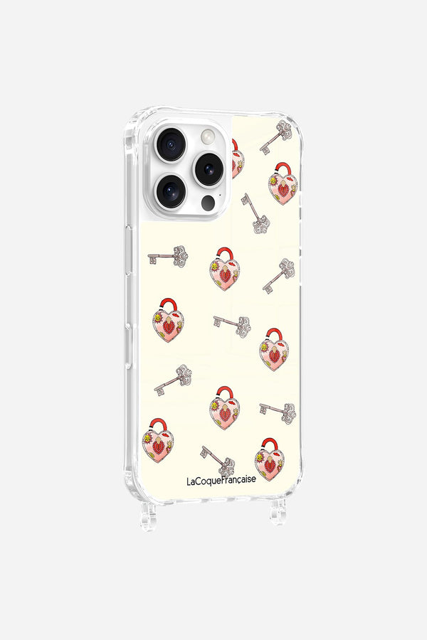 La Coque Française Coque Anneaux Imprimee Cadenas & Cle IPhone 16 Pro