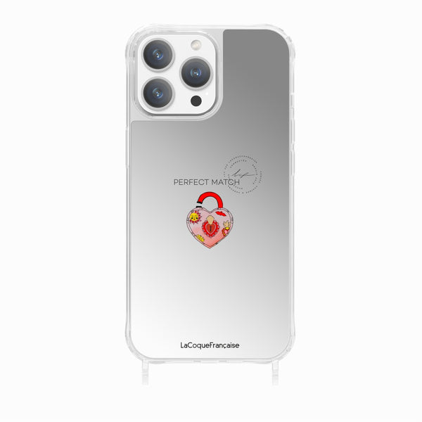 la coque française Coque Anneaux Imprimee Cadenas Coeur iPhone 15 Pro