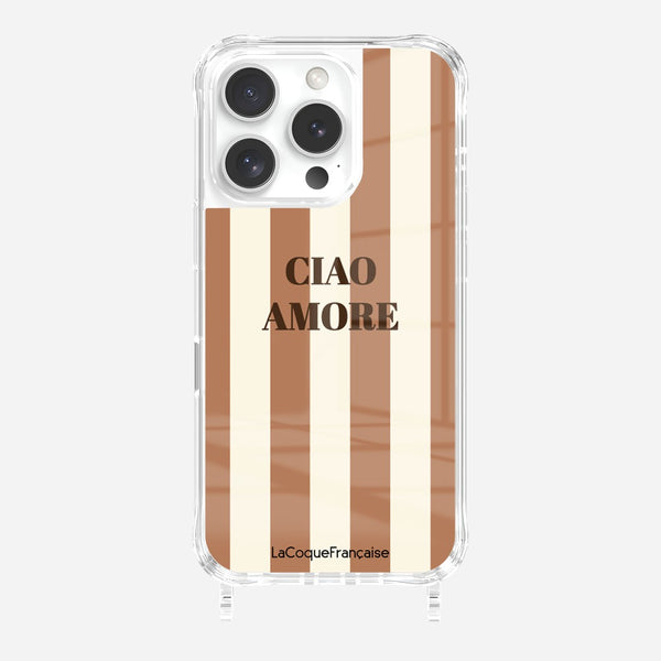 La Coque Française Coque Anneaux Imprimee Ciao Amore Beige IPhone 16 Pro