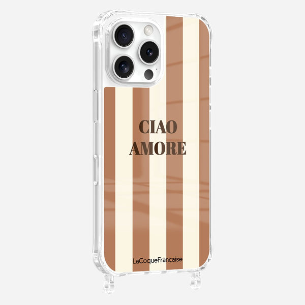 La Coque Française Coque Anneaux Imprimee Ciao Amore Beige IPhone 16 Pro
