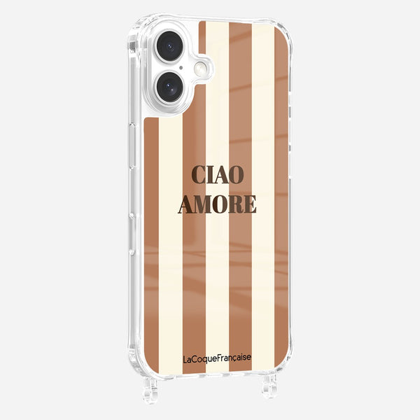 La Coque Française Coque Anneaux Imprimee Ciao Amore Beige IPhone 16 Pro