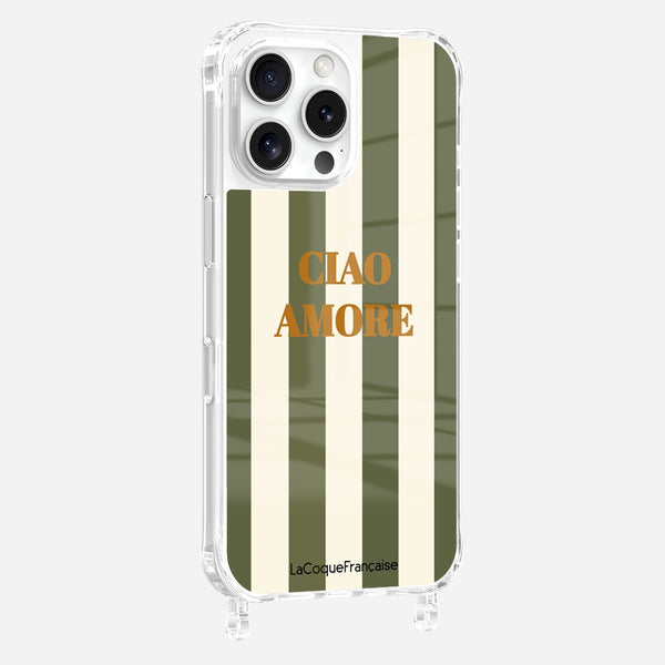 La Coque Française Coque Anneaux Imprimee Ciao Amore Kaki IPhone 16 Pro
