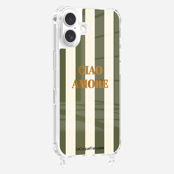La Coque Française Coque Anneaux Imprimee Ciao Amore Kaki IPhone 16 Pro