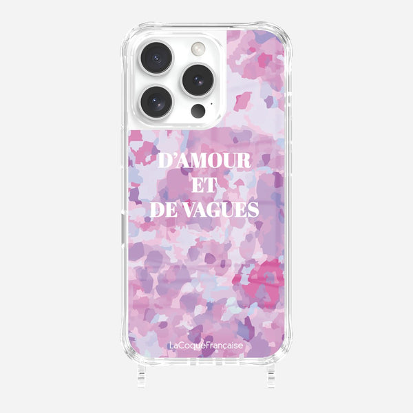 La Coque Française Coque Anneaux Imprimee D'amour Et De Vagues Parme IPhone 16 Pro