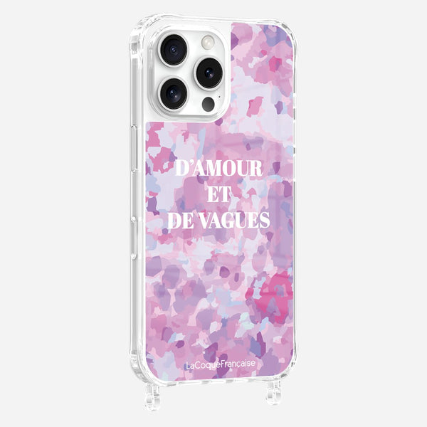 La Coque Française Coque Anneaux Imprimee D'amour Et De Vagues Parme IPhone 16 Pro