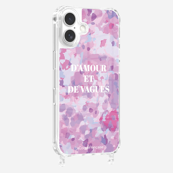 La Coque Française Coque Anneaux Imprimee D'amour Et De Vagues Parme IPhone 16 Pro