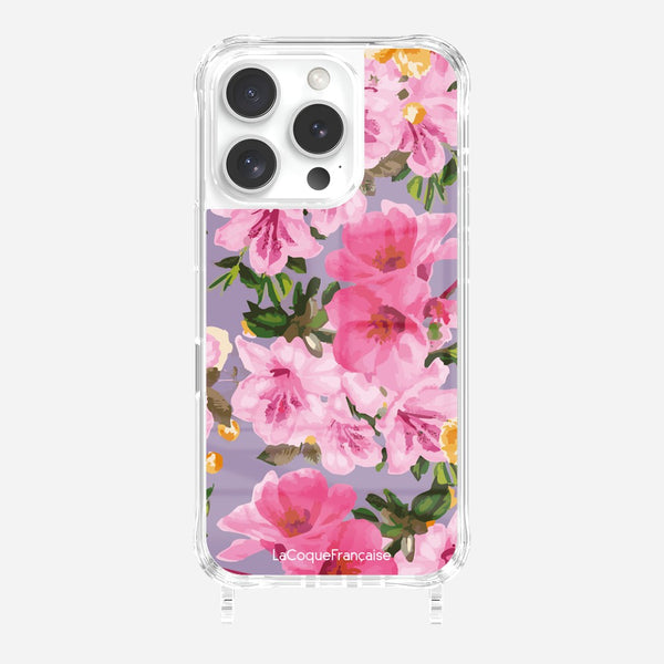 La Coque Française Coque Anneaux Imprimee Fleuri Rose IPhone 16 Pro