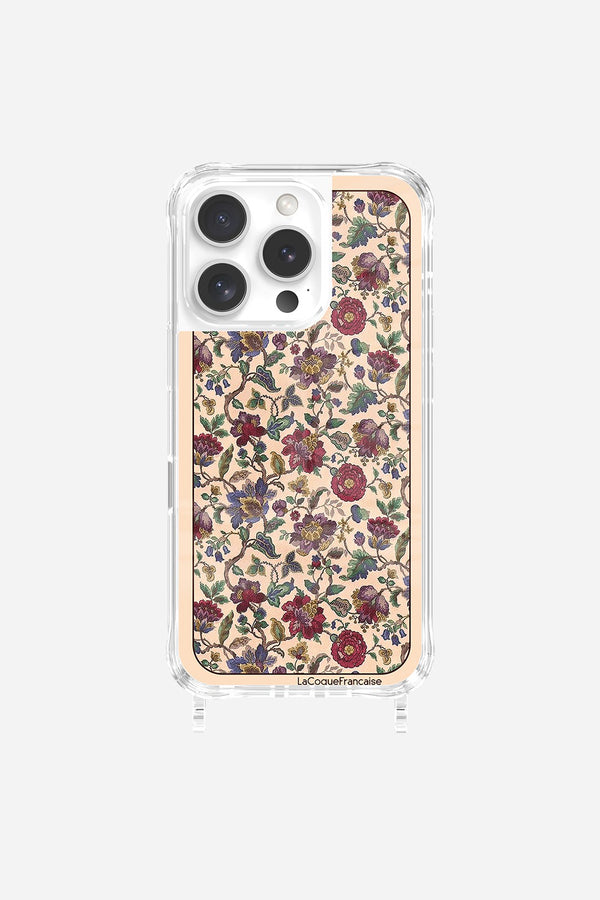 La Coque Française Coque Anneaux Imprimee Foulard Fleurs Rouges IPhone 16 Pro