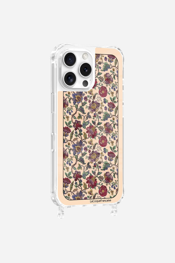 La Coque Française Coque Anneaux Imprimee Foulard Fleurs Rouges IPhone 16 Pro