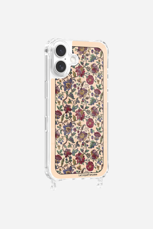 La Coque Française Coque Anneaux Imprimee Foulard Fleurs Rouges IPhone 16 Pro