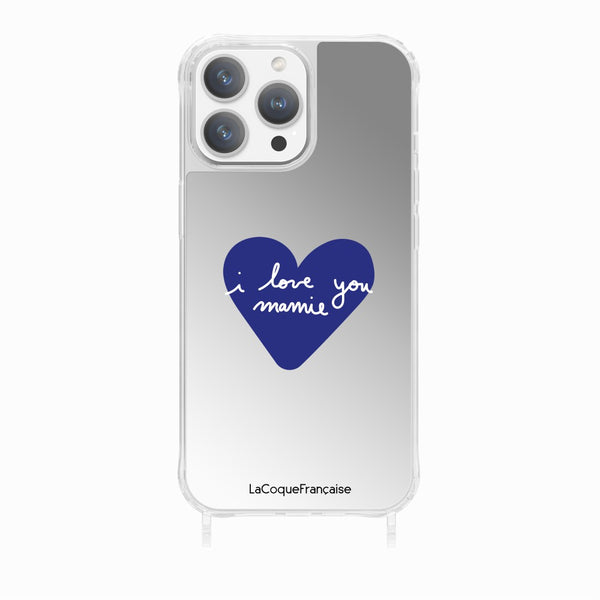 la coque française Coque Anneaux Imprimee I Love You Mamie iPhone 15 Pro