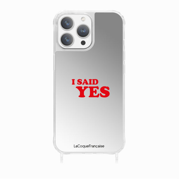 la coque française Coque Anneaux Imprimee I Said Yes iPhone 15 Pro