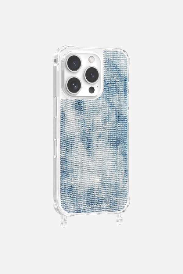la coque française Coque Anneaux Imprimee Jean Bleu iPhone 16 Pro